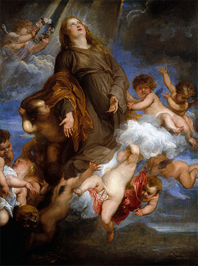 St. Rosalie von Palermo für den Pest-geschlagen, 1624 | Anthony van Dyck | Giclée Leinwand Kunstdruck