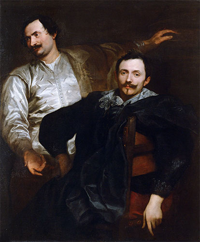Porträts der Maler Lucas und Cornelis de Wael, c.1627 | Anthony van Dyck