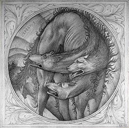 The Story of Orpheus: Cerberus, 1875 von Burne-Jones | Papier-Kunstdruck
