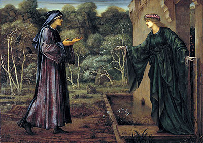 Der Pilger am Tor des Müßiggangs, 1884 | Burne-Jones | Giclée Leinwand Kunstdruck