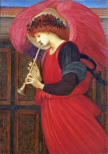 Ein Engel spielt eine Flageolett, n.d. | Burne-Jones