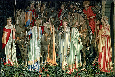 Die Rüstung und Abreise der Ritter, c.1895/96 | Burne-Jones