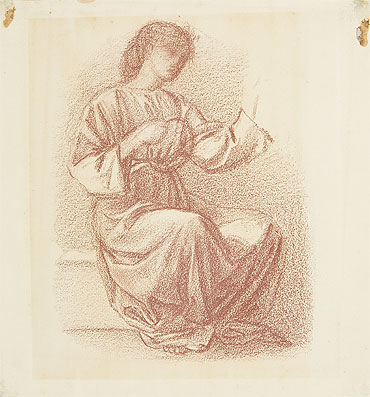 Sitzende weibliche Figur, n.d. | Burne-Jones
