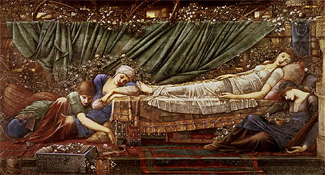 The Briar Rose - The Sleeping Beauty, c.1870/90 | Burne-Jones | Giclée Leinwand Kunstdruck