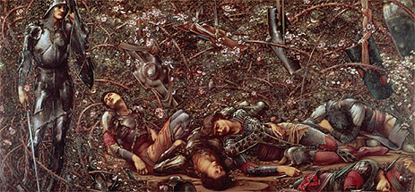 The Briar Rose - The Prince Enters the Briar Wood, c.1870/90 | Burne-Jones | Giclée Leinwand Kunstdruck