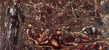Der Dornröschen-Zyklus - Der Prinz betritt den Dornenwald, c.1870/90 | Burne-Jones
