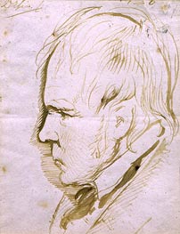 Portrait Sketch of Sir Walter Scott, 1867 von Landseer | Papier-Kunstdruck