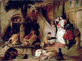 A Courtyard in Olden Times | Landseer | Painting Reproduction