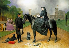 Queen Victoria at Osborne, 1865 von Landseer | Leinwand Kunstdruck