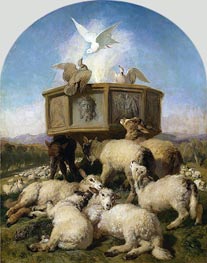 The Baptismal Font | Landseer | Painting Reproduction