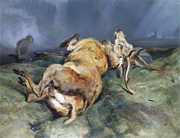 Landseer | A Deer Just Shot | Giclée Canvas Print