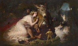Szene aus Ein Sommernachtstraum. Titania und Bottom, c.1848/51 von Landseer | Giclée Leinwand-Kunstdruck