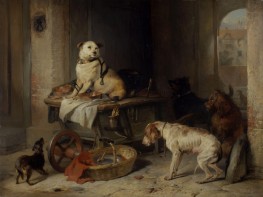 Ein Wichtigtuer im Amt, 1833 von Landseer | Giclée Leinwand-Kunstdruck
