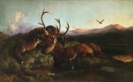 Morning (Two Dead Stags and a Fox), 1853 by Landseer | Giclée Canvas Print