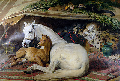 The Arab Tent, 1866 | Landseer | Giclée Leinwand Kunstdruck