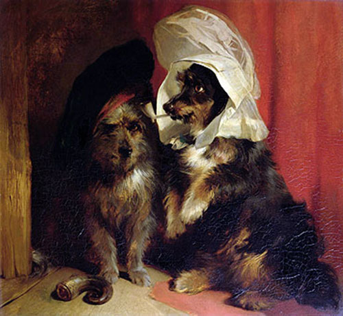 Comical Dogs, 1836 | Landseer | Giclée Leinwand Kunstdruck