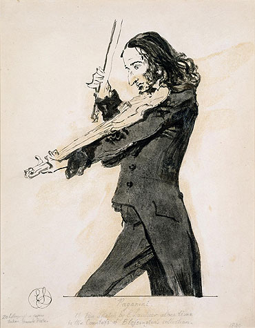 Niccolo Paganini Playing the Violin, 1831 | Landseer | Giclée Paper Art Print