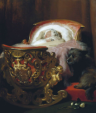 Princess Alice Asleep, 1843 | Landseer | Giclée Leinwand Kunstdruck