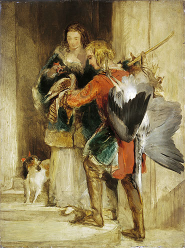 The Falcon, c.1834 | Landseer | Giclée Canvas Print