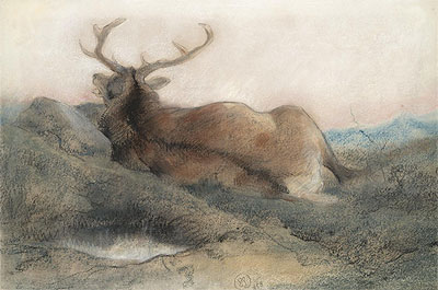 Landseer | A Stag at Tarbet, 1858 | Giclée Paper Print