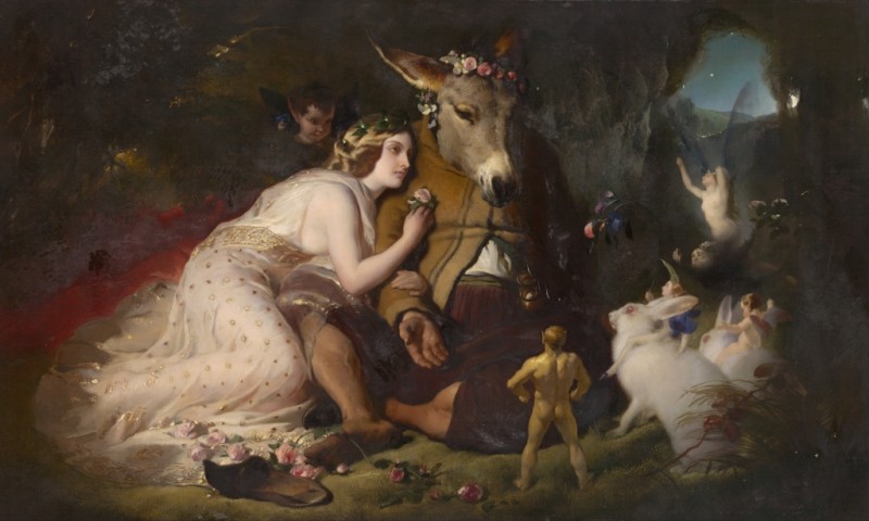 Scene from A Midsummer Night's Dream. Titania and Bottom, c.1848/51 | Landseer | Giclée Canvas Print