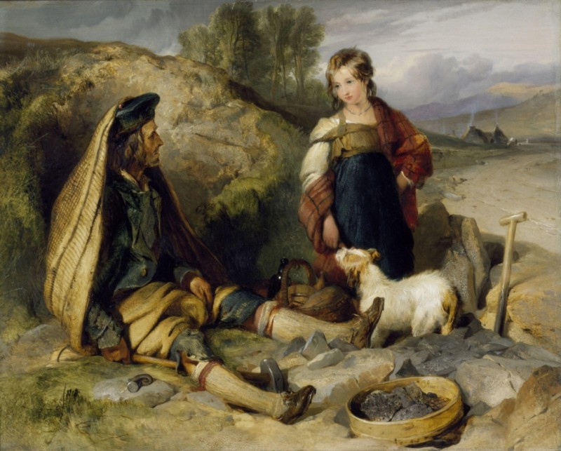 Der Steinbrecher und seine Tochter, 1830 | Landseer | Giclée Leinwand-Kunstdruck
