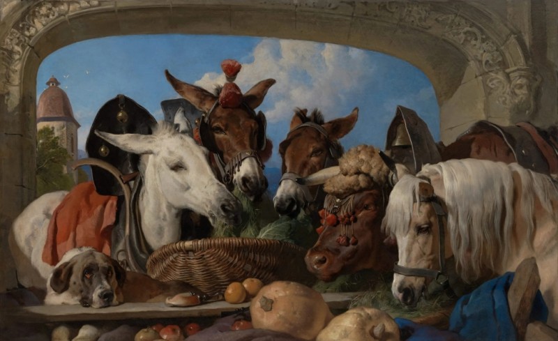 A Group of Animals, Geneva, 1851 | Landseer | Giclée Canvas Print