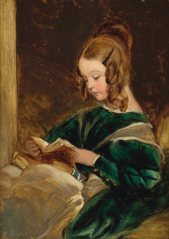 Lady Rachel Russell Reading a Book, 1835 | Landseer | Giclée Canvas Print