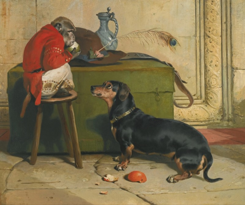 Ziva, a Badger Dog Belonging to the Hereditary Prince of Saxe-Coburg-Gotha, 1842 | Landseer | Giclée Canvas Print