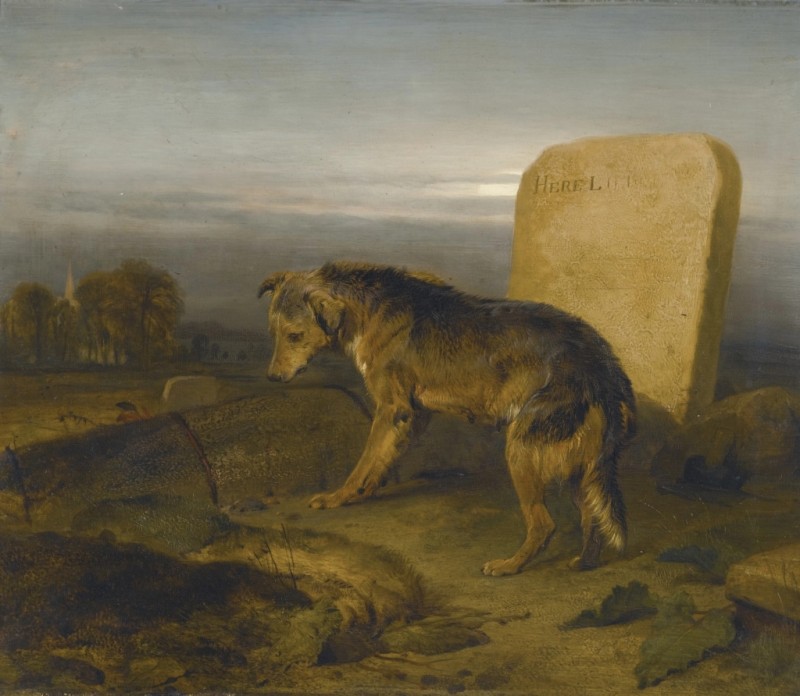The Poor Dog (The Shepherd's Grave), 1829 | Landseer | Giclée Canvas Print