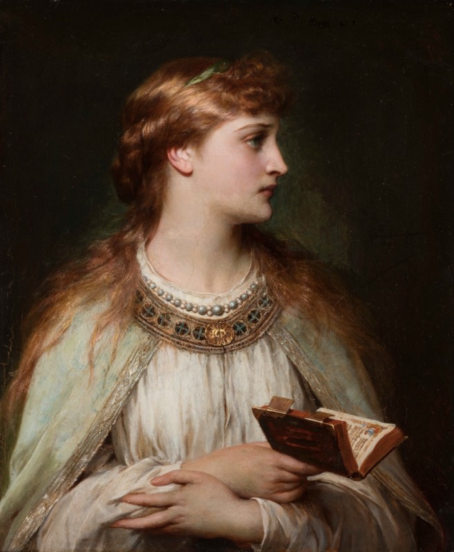 Ofelia, c.1864 | Frank Dicksee | Giclée Leinwand-Kunstdruck