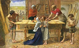 Christus im Haus seiner Eltern (Die Schreinerei), c.1849/50 von Millais | Leinwand Kunstdruck