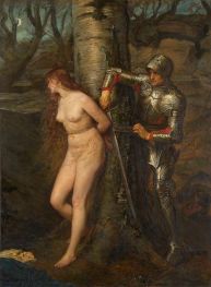 Der irrende Ritter, 1870 von Millais | Leinwand Kunstdruck