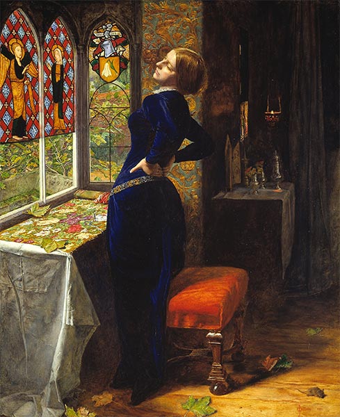 Mariana in der Moated Grange, 1851 | Millais | Giclée Leinwand Kunstdruck