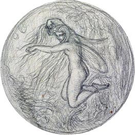 Study of a Fairy, n.d. von Joseph Noel Paton | Papier-Kunstdruck