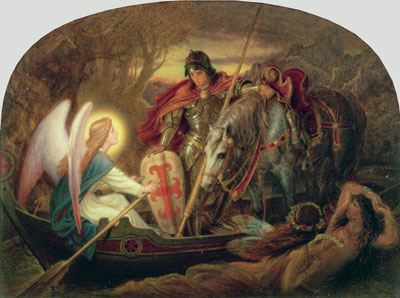 How an Angel Rowed Sir Galahad Across Dern Mere, undated | Joseph Noel Paton | Giclée Canvas Print