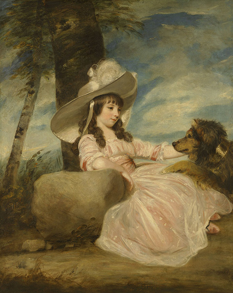 Portrait of Miss Anna Ward with Her Dog, 1787 | Reynolds