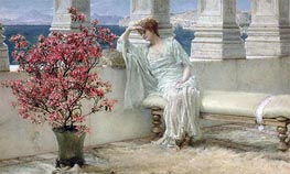 Her Eyes are with Her Thoughts and They are Far Away | Alma-Tadema | Painting Reproduction