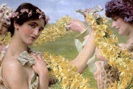 When Flowers Return, 1911 von Alma-Tadema | Leinwand Kunstdruck