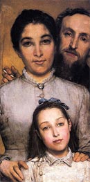 Portrait of Aime-Jules Dalou his Wife and Daughter, 1876 by Alma-Tadema | Canvas Print