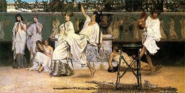 A Private Celebration (Bacchanale), 1871 von Alma-Tadema | Leinwand Kunstdruck