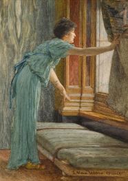 Erwartung (Ungeduld), c.1900 von Alma-Tadema | Papier-Kunstdruck