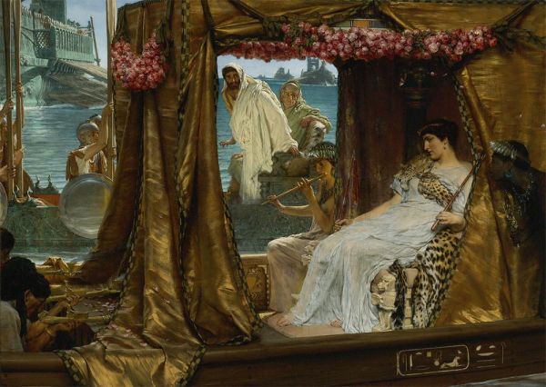 Das Treffen von Antonius und Kleopatra: 41 v. Chr., 1883 | Alma-Tadema | Giclée Leinwand Kunstdruck