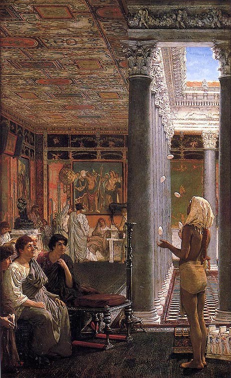 Ein ägyptischer Jongleur, 1870 von Alma-Tadema | Leinwand-Kunstdruck