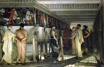 Phidias und das Fries des Parthenons, Athen, 1868 von Alma-Tadema | Leinwand-Kunstdruck