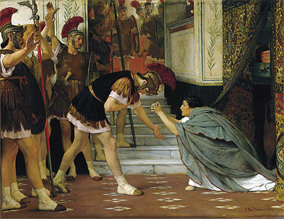 Proclaiming Claudius Emperor, 1867 | Alma-Tadema | Giclée Canvas Print