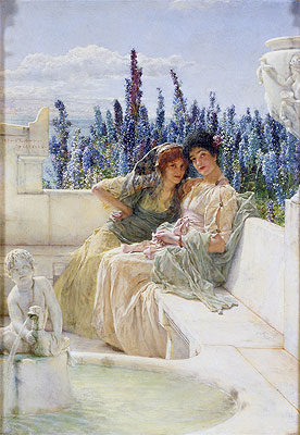 Flüsternder Mittag, 1896 von Alma-Tadema | Leinwand-Kunstdruck