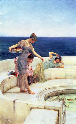 Silberne Favoriten, c.1903 von Alma-Tadema | Leinwand-Kunstdruck