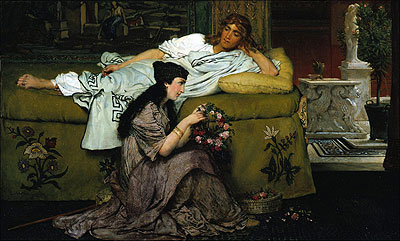 Glaukos und Nydia, 1867 von Alma-Tadema | Leinwand-Kunstdruck