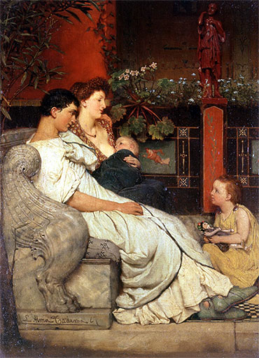 Eine römische Familie, n.d. von Alma-Tadema | Leinwand-Kunstdruck